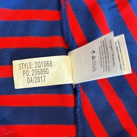 Vineyard Vines‎ Striped Scoop Neck High-Low Maxi Dress Size L - Picture 9 of 10